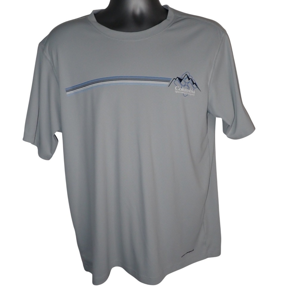 Columbia Men's Omni-Freeze Short Sleeve Performance T-Shirt Gray Large Hike